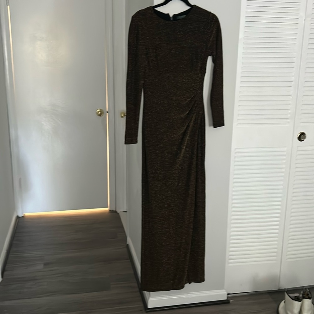 Vintage metallic Lauren Ralph Lauren evening gown
